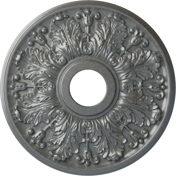 Ekena Millwork Apollo Ceiling Medallion (Fits Canopies up to 5 5/8"), 16 1/2"OD x 3 5/8"ID x 1 1/8"P, Platinum CM16APPLS - main